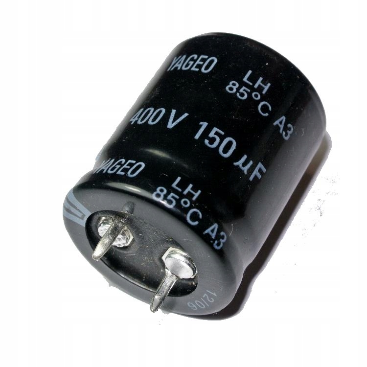 

150uF 400V 85' 25x31mm Yageo Lh _ [1szt] _ #1299