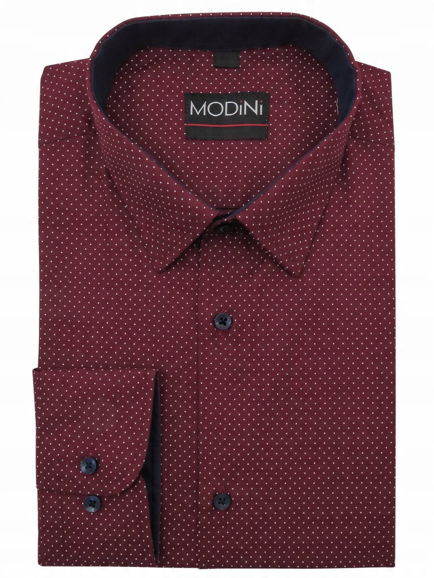 

Bordowa Koszula Męska Modini Y11 176-182 43-REG