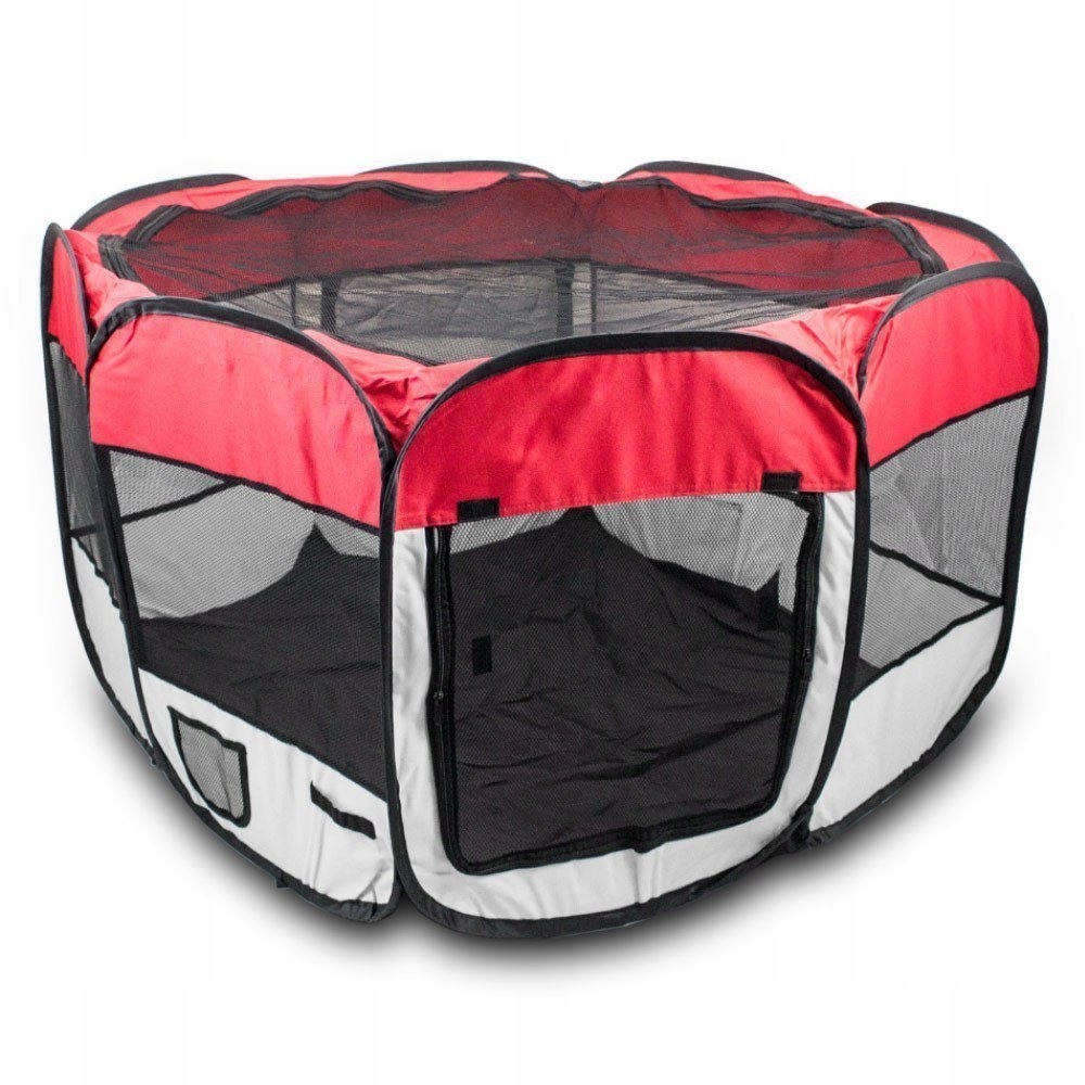 Levně Velká Kotec Pro Psy Štěňat Zvířat Červená