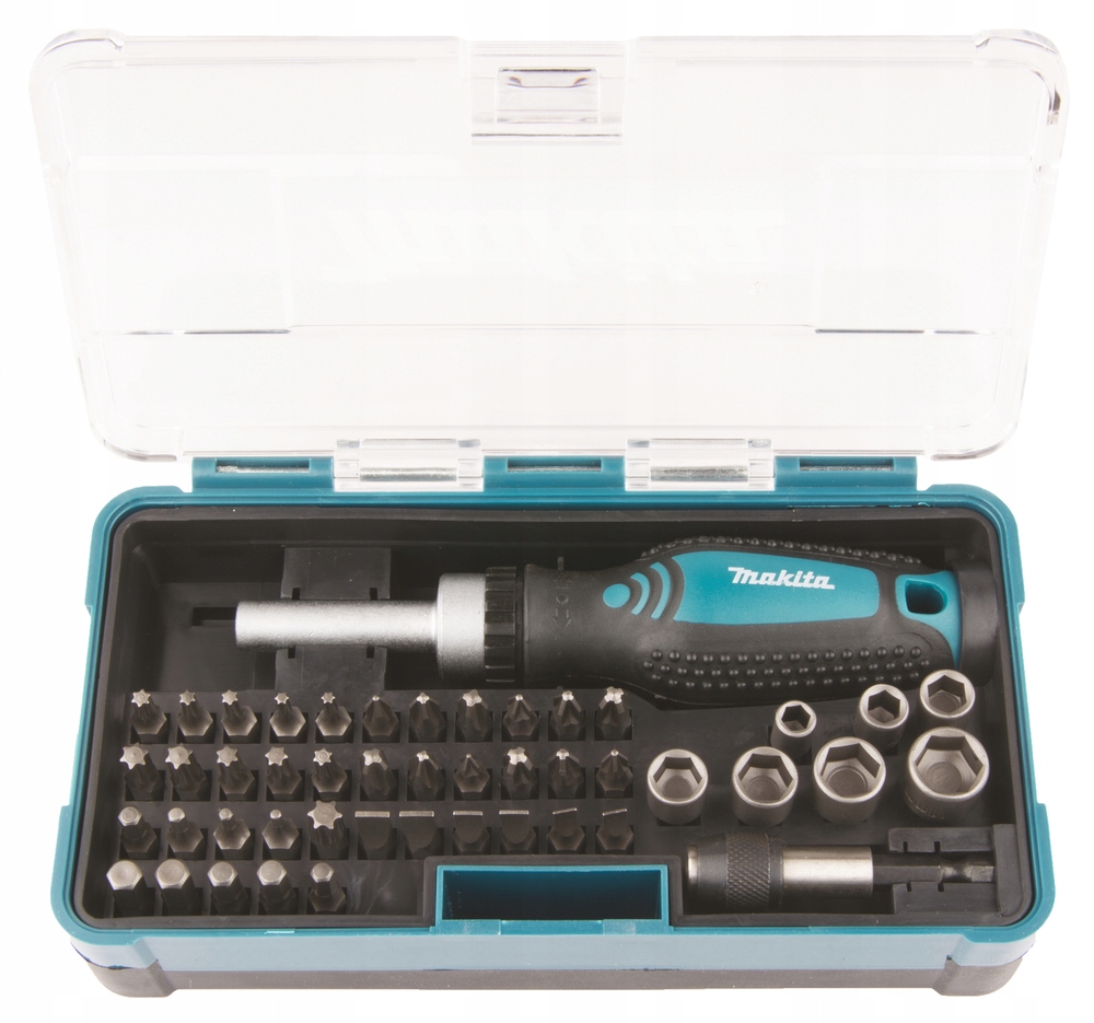 

Śrubokręt z grzechotką Makita B-36170 47 el zestaw