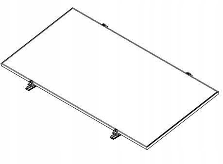 Hliníková balastová konstrukce, systém pro plochou střechu 10st fotovoltaika