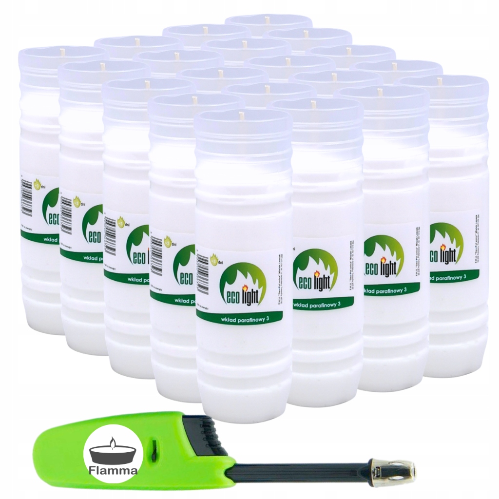 

Wkłady do Zniczy Parafinowe 3 Dni Eco Light 3