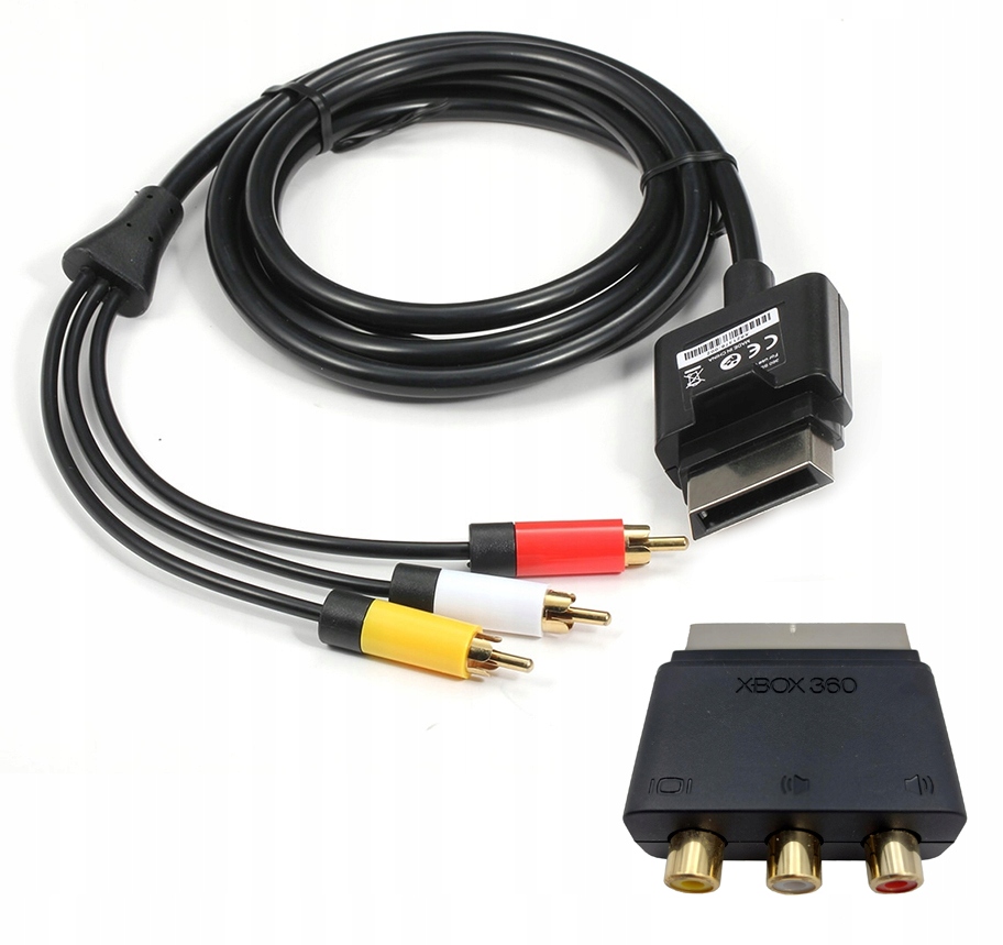 Kabel av do Xbox 360 czarny