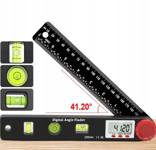 4w1 KĄTOMIERZ POZIOMICA CYFROWA LCD ELEKTRONICZNA Rodzaj marker