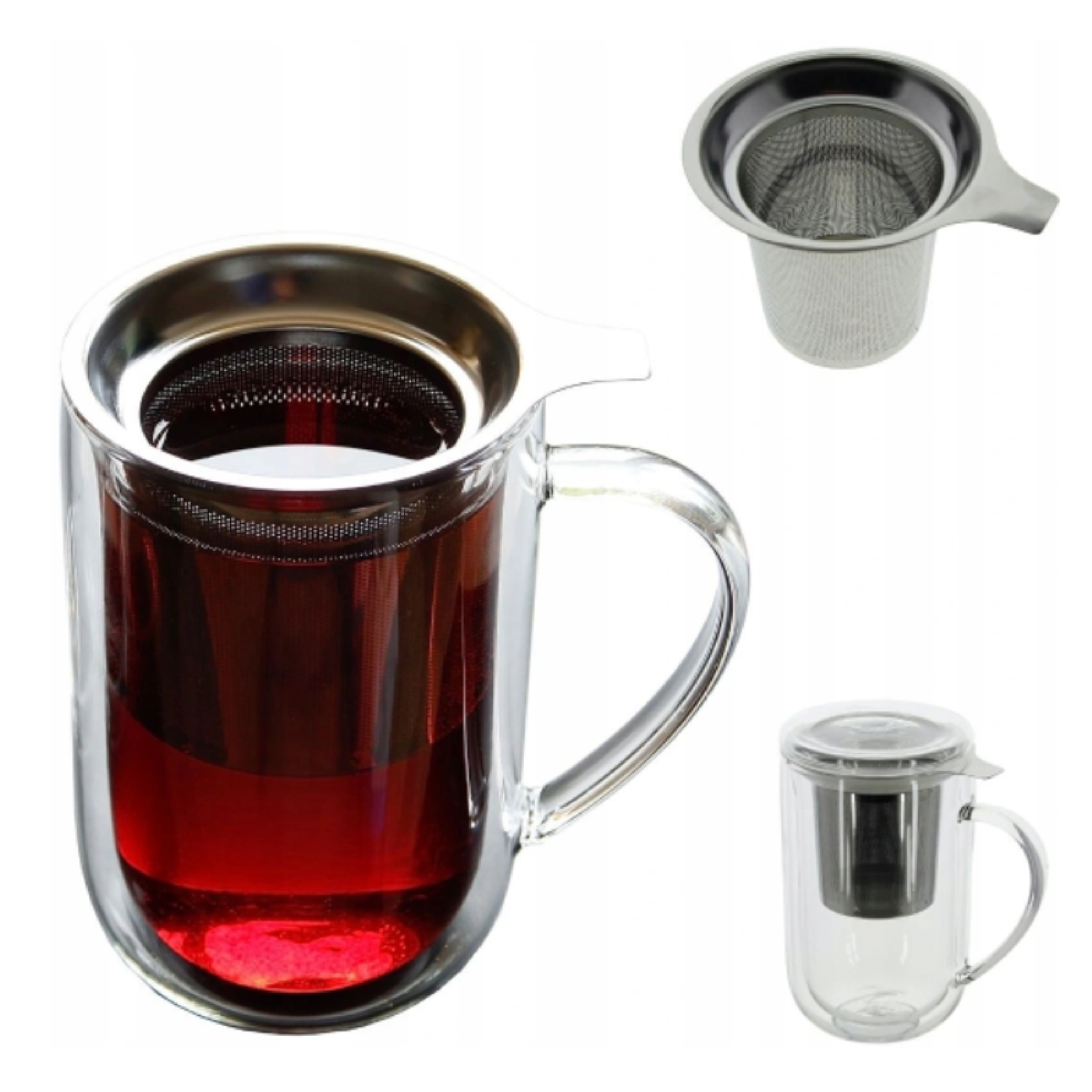 

Kubek Szklanka Termiczna Z Zaparzaczem Sitkiem