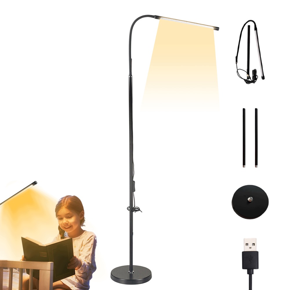 Stojací Led Stojací Lampa 140 CM Kov Hliník Do Obývacího Pokoje Ložnice Kanceláře