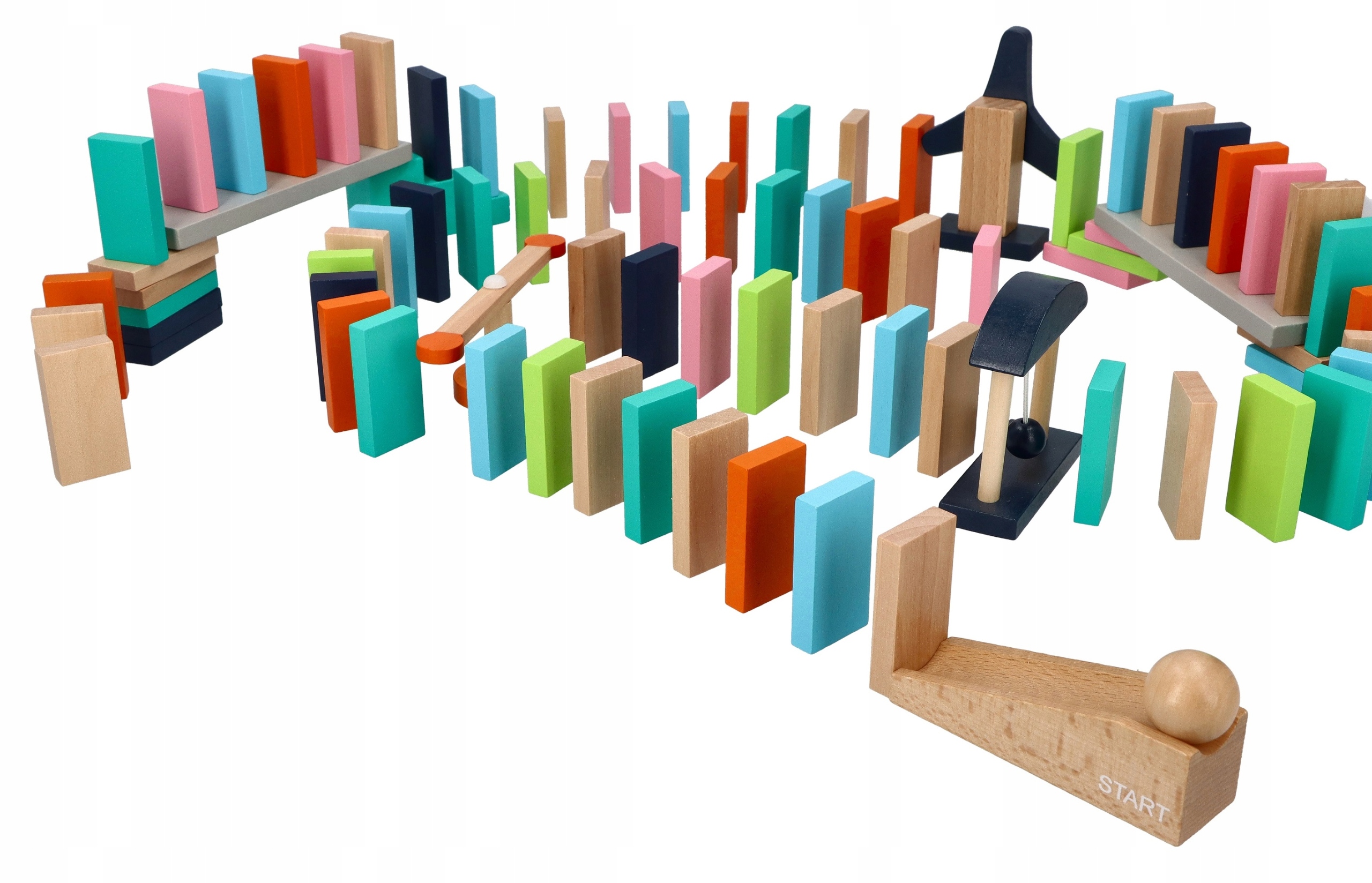 

Domino Kolorowe Drewniane Towarzyska Gra Adamtoys