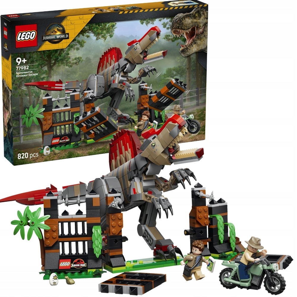 Lego Dinozaury 77982 Ucieczka Spinozaura Duży Zestaw Oryginalne Klocki