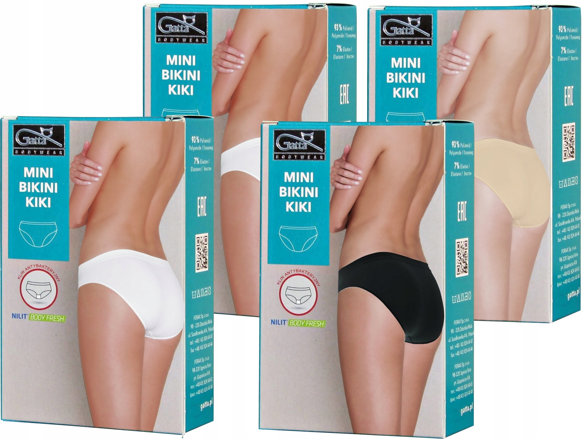 

4 Pak Gatta Mini Bikini Kiki Bezszwowe Figi r.S