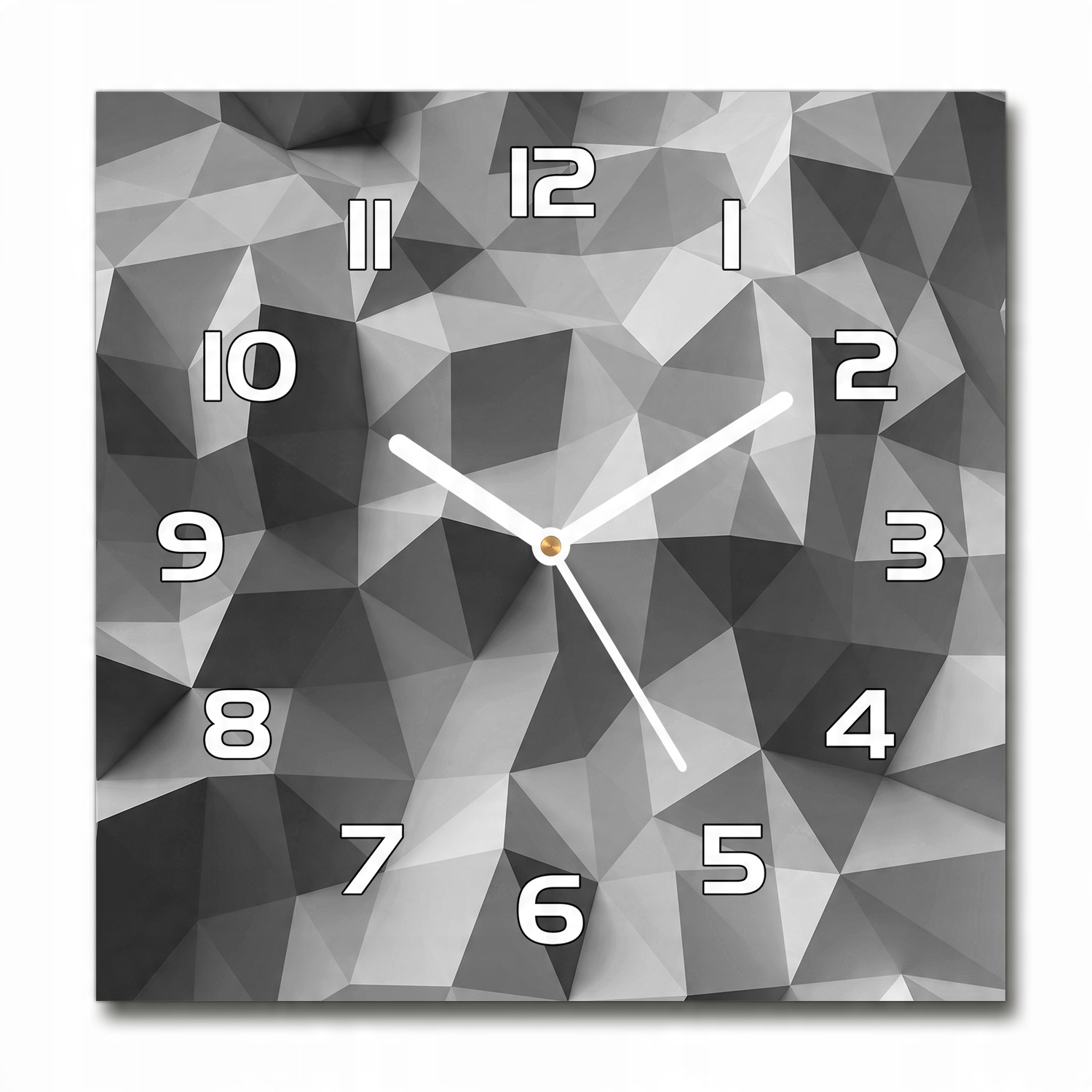 

Zegar szklany kwadratowy Abstrakcja trójkąty 30x30