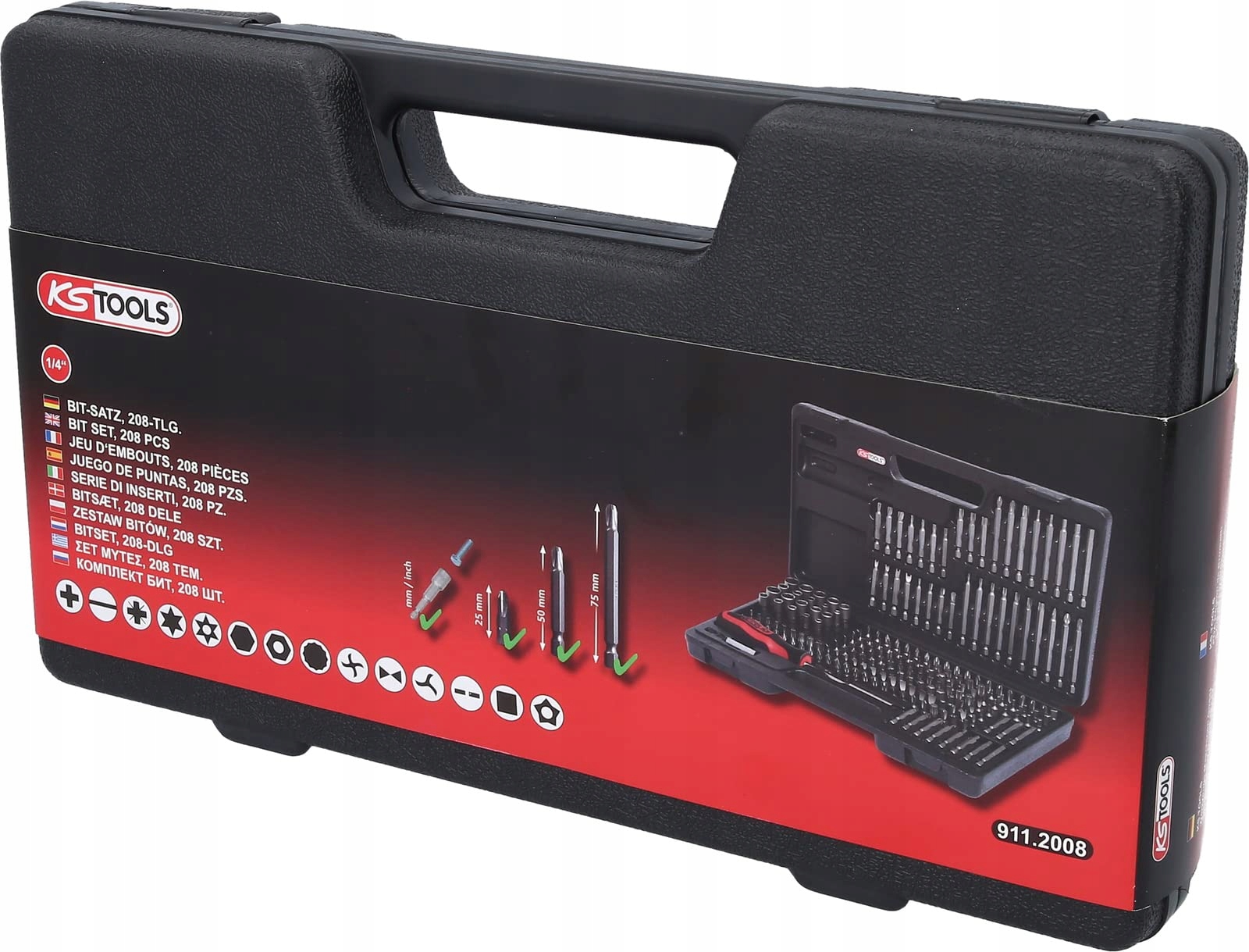 Sada, nadstavce do skrutkovačov (bity) Ks Tools 911.2008)