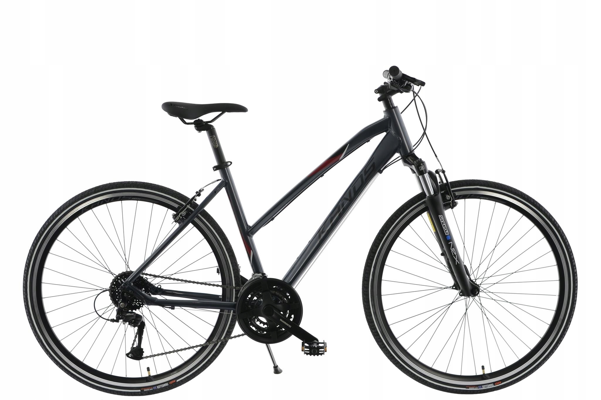 Rower 28 Kands Cross Line 1100 grafit-bordowy R17'