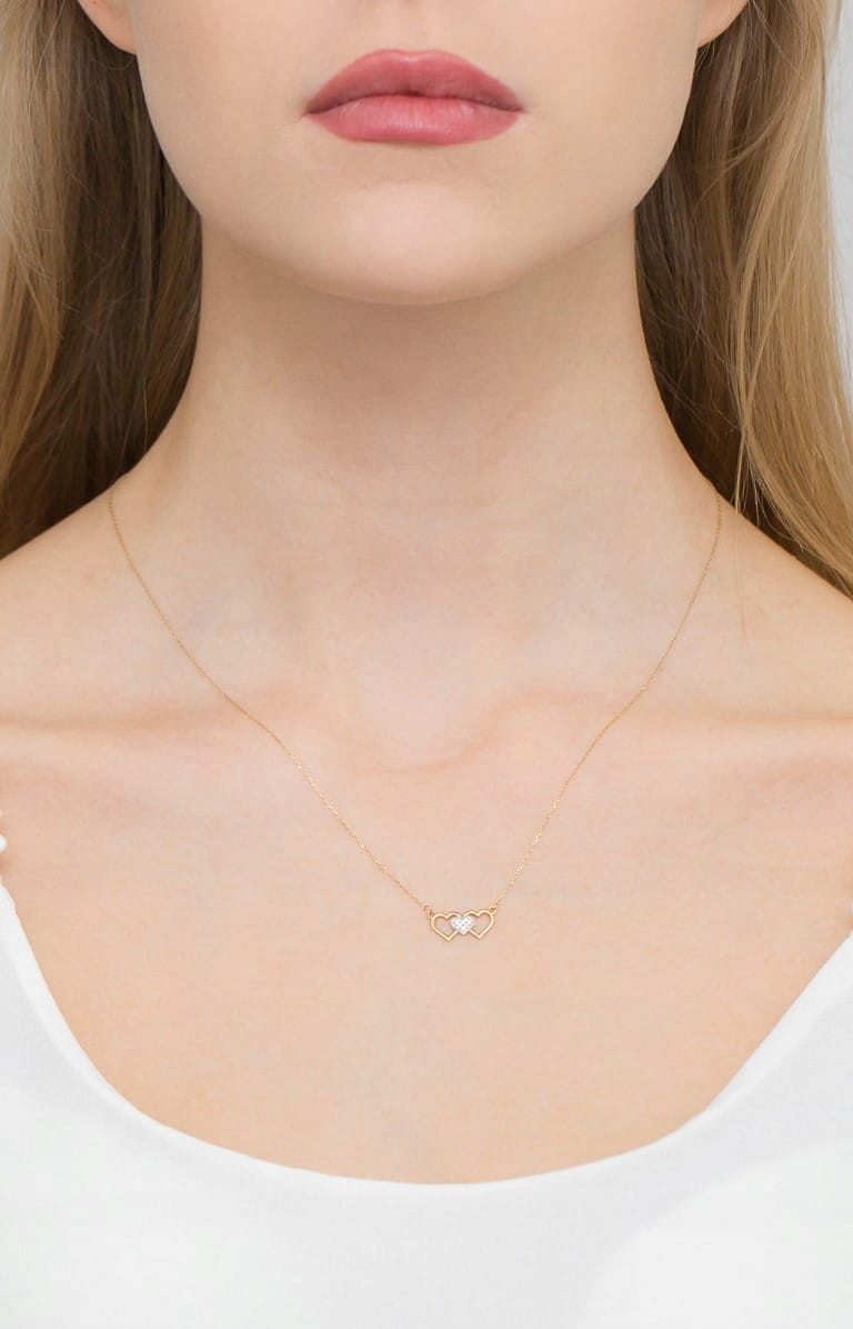 ZŁOTA CELEBRYTKA Z BRYLANTEM pr. 585 Długość całkowita 45 cm