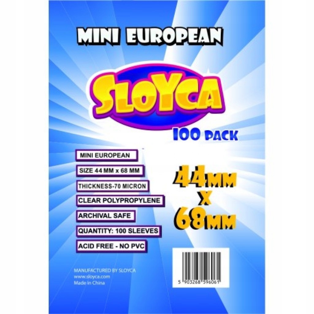 

Sloyca Koszulki Mini European 44x68 mm 100 szt.