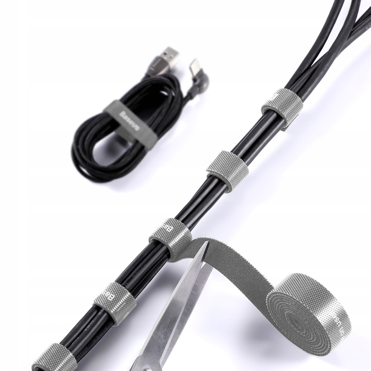 BASEUS ORGANIZER NA KABLE OPASKA TAŚMA RZEPOWA RZEP DO KABLI 3M REGULOWANA Kod producenta ACMGT-F0G