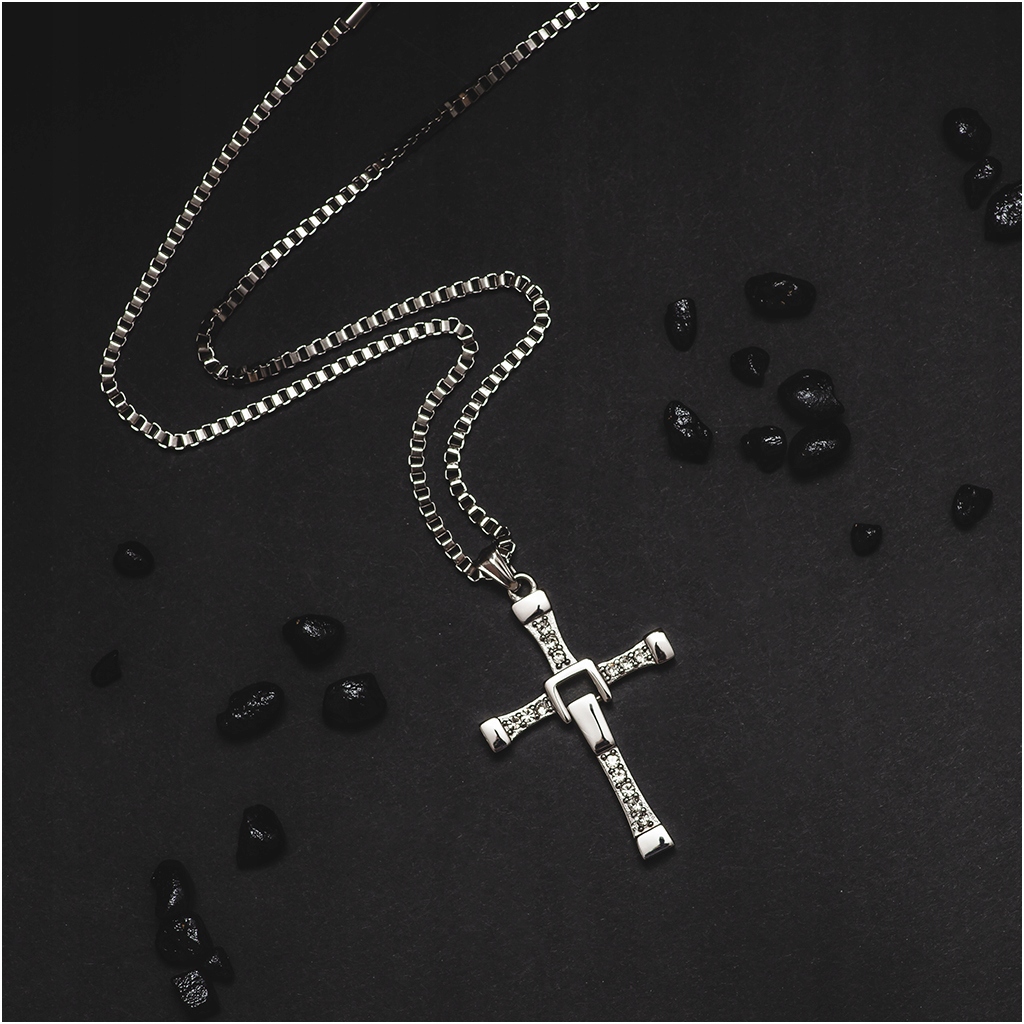 Naszyjnik łańcuszek zawieszka Krzyż Vin Diesel Toretto STAL 316L prezent Marka Blingart