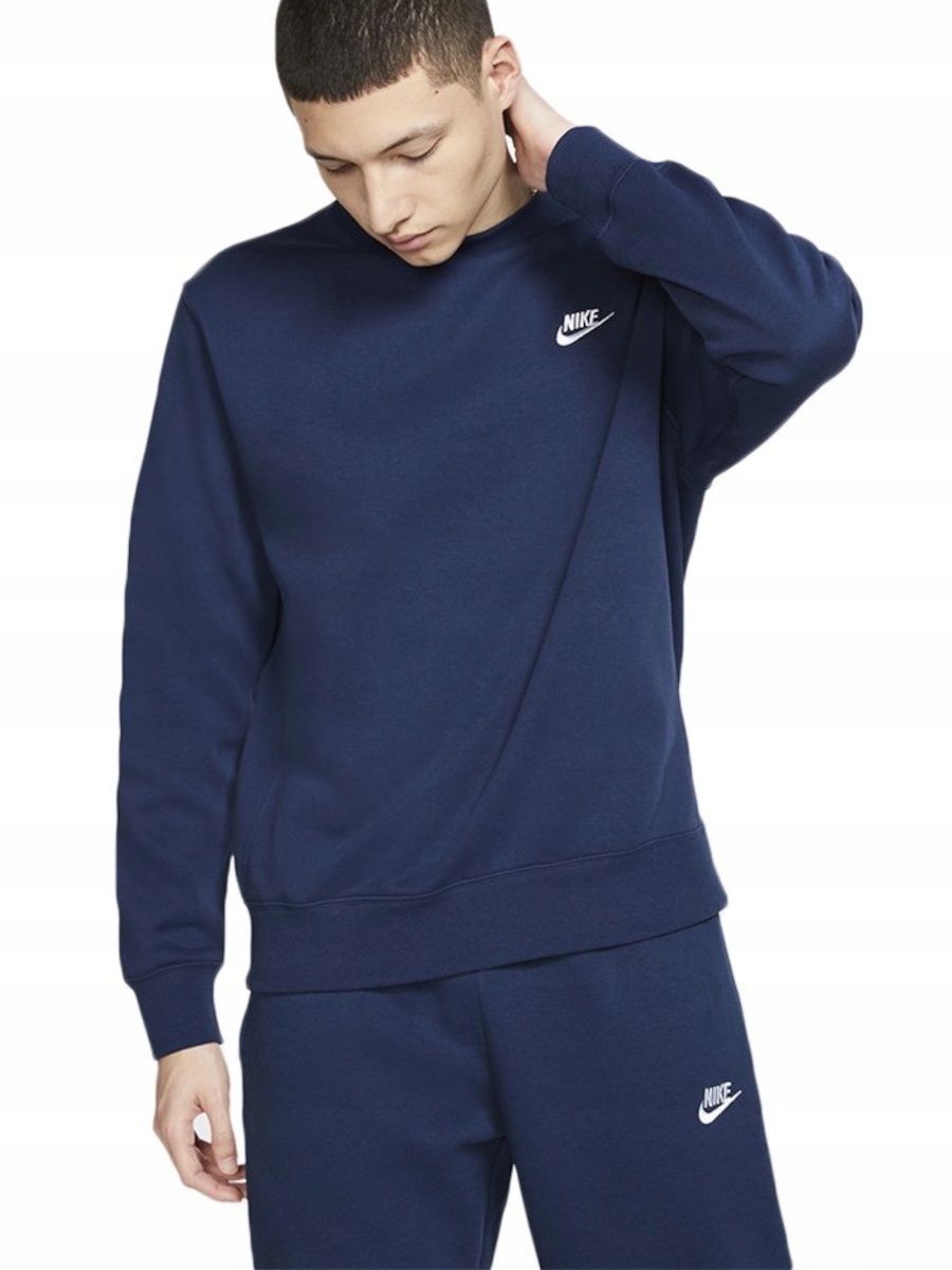 pánská mikina Nike Nsw Club Crew BV2662-410 bez kapuce, modrá, velikost XL