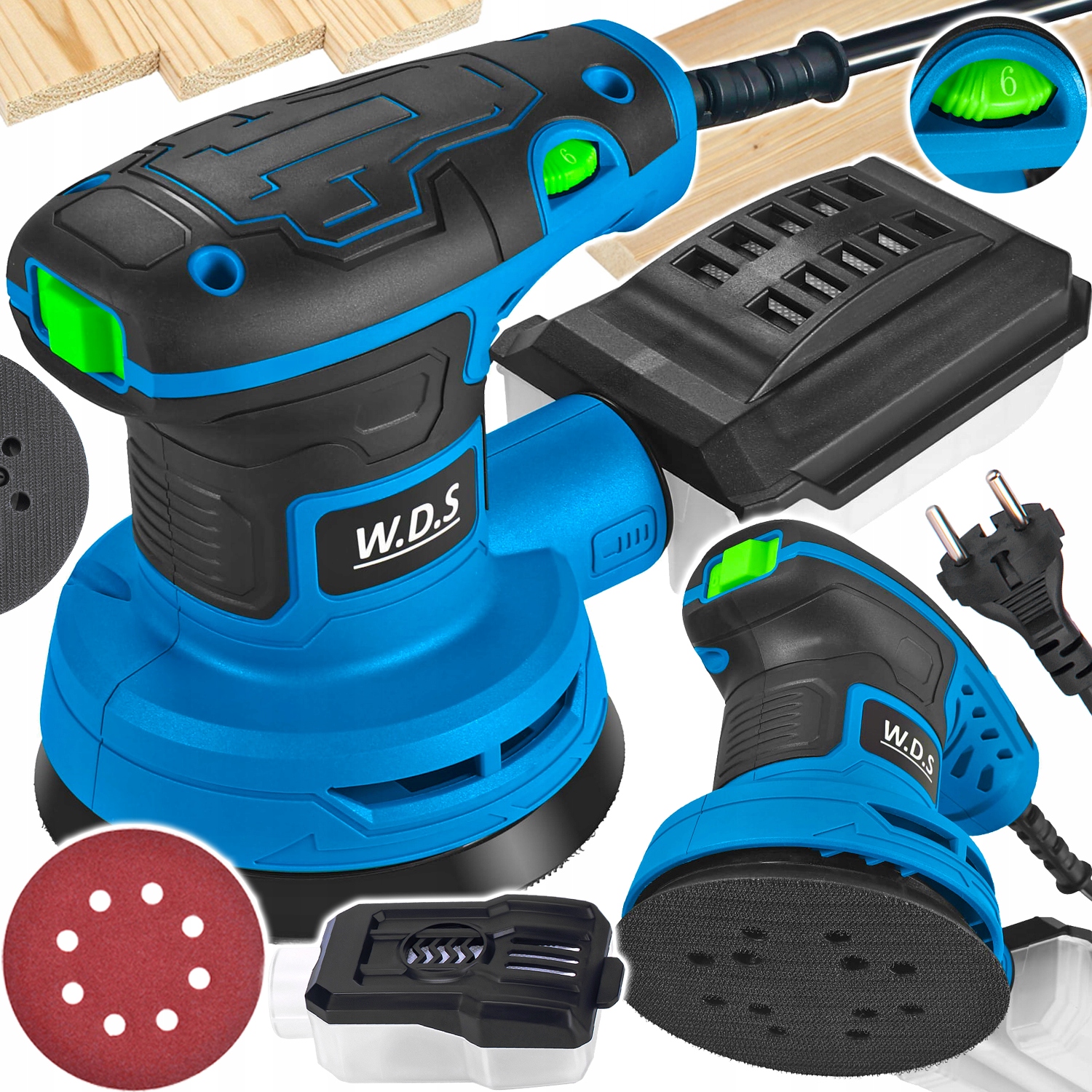 Szlifierka Mimośrodowa Oscylacyjna Elektryczna Drewna Metalu Regulacja 1300