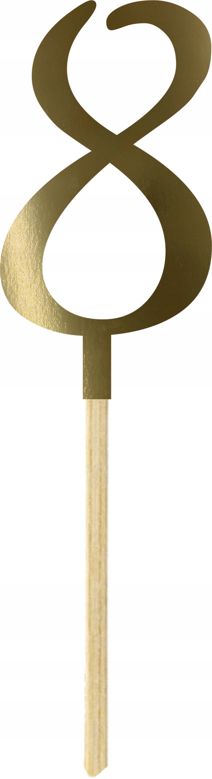 

Złoty Topper Na Tort Na Urodziny Cyfra 8