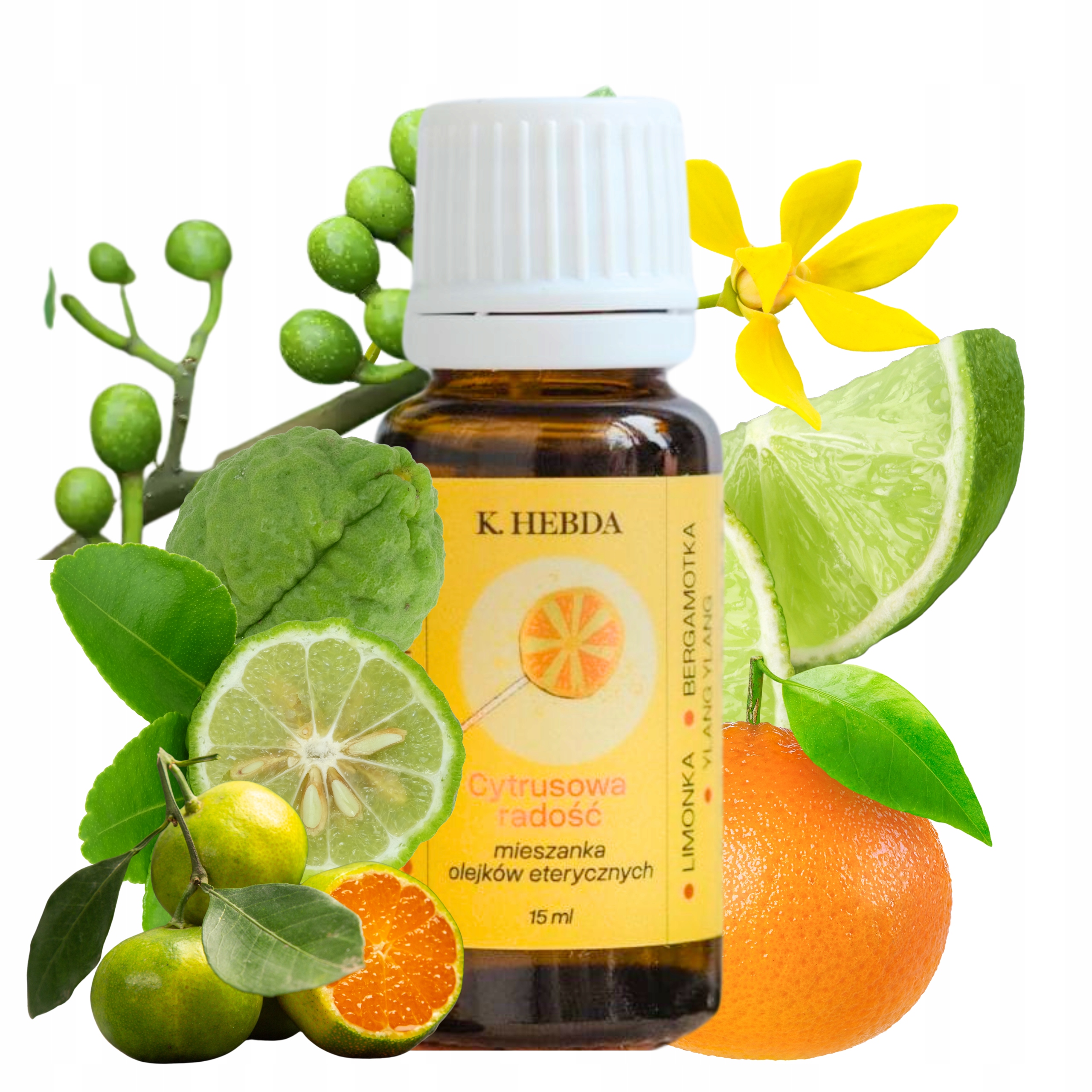 Mieszanka Olejków Eterycznych Cytrusowa Radość Zapach Landrynki Hebda 15ml