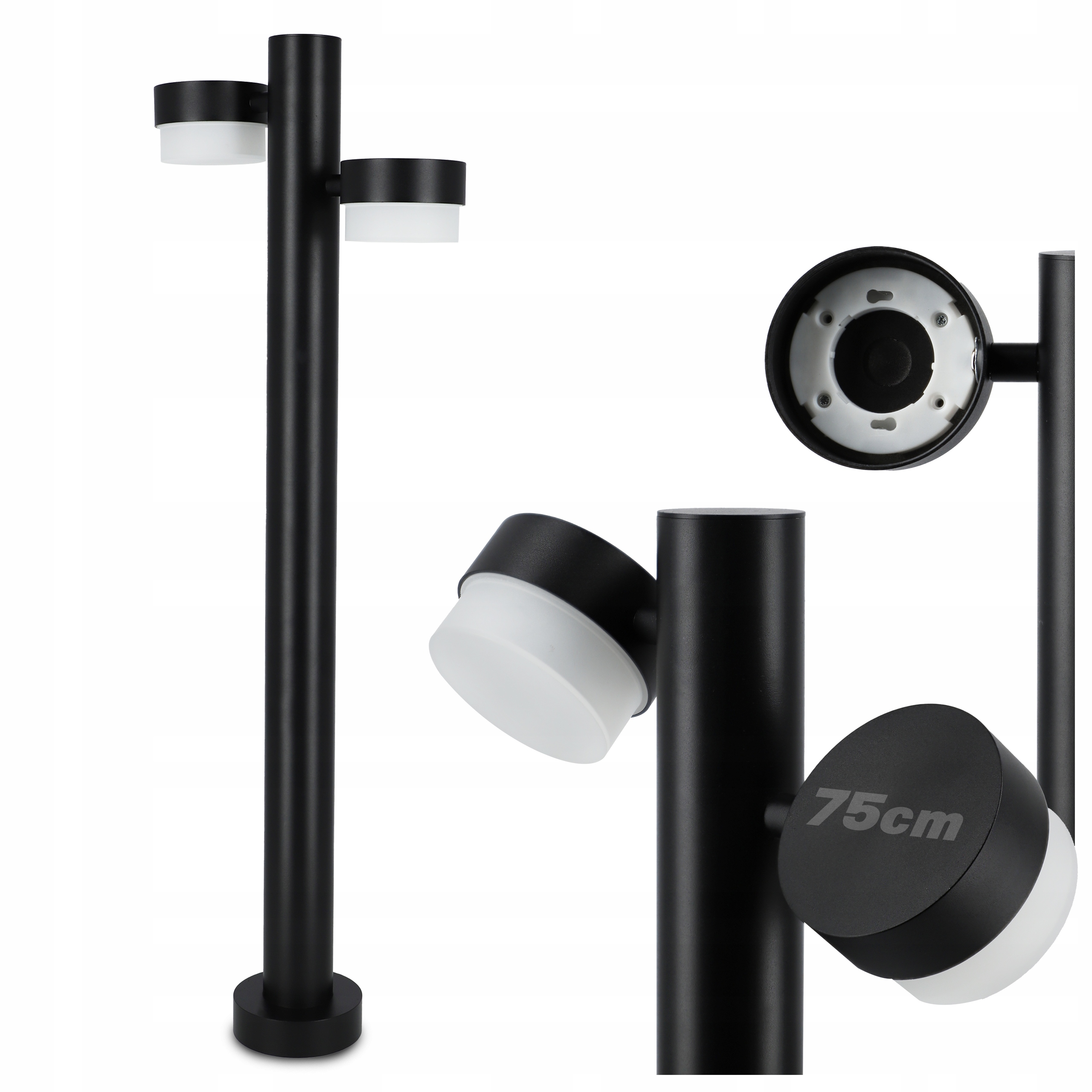 Lampa Led Ogrodowa Zewnętrzna Stojąca Słupek na Żarówke GX53 230V IP54 75cm