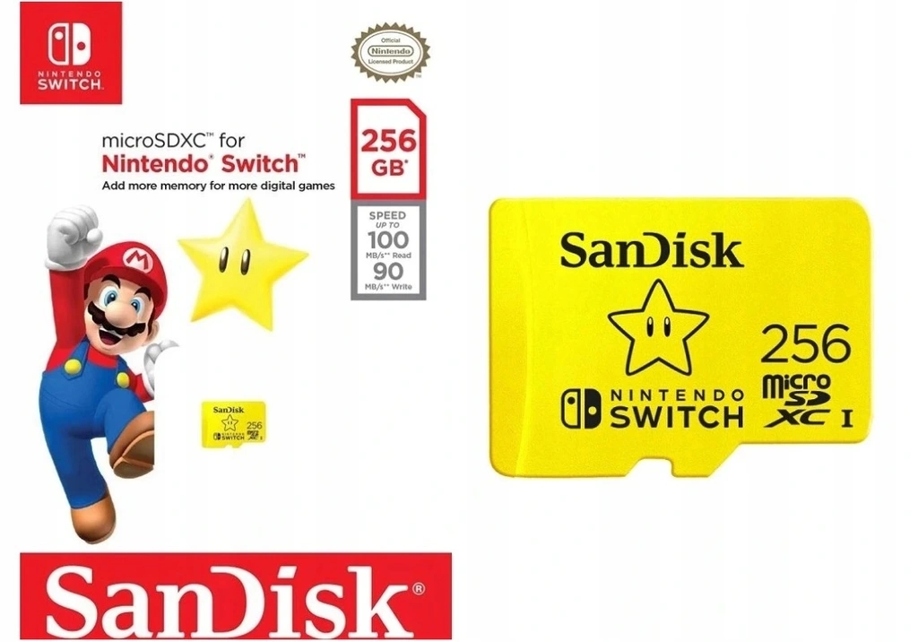 

Karta micro Sd 256GB SanDisk Nintendo Switch