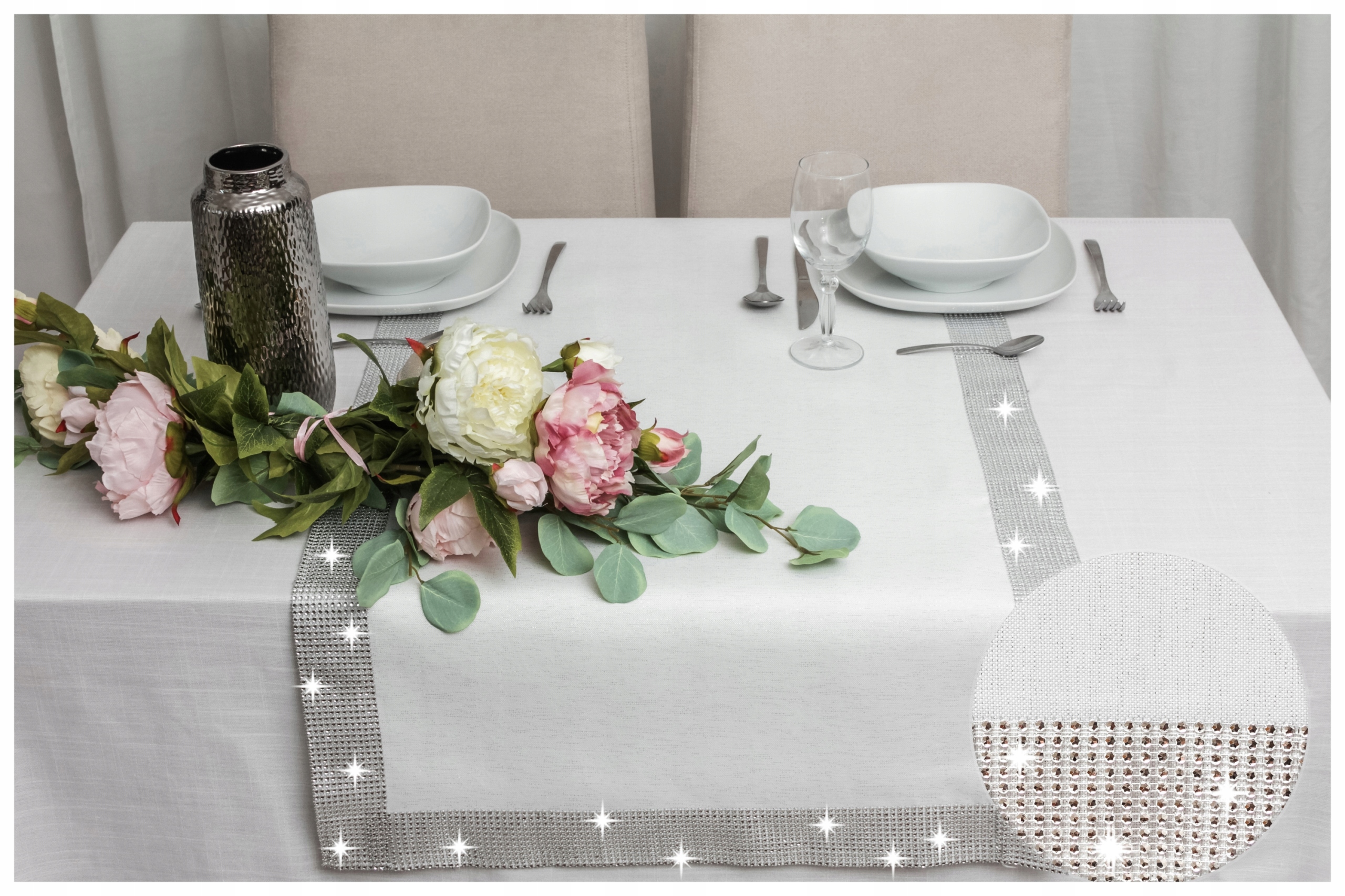 

Bieżnik plamoodporny Glamour Cyrkonie 60x120 kolor