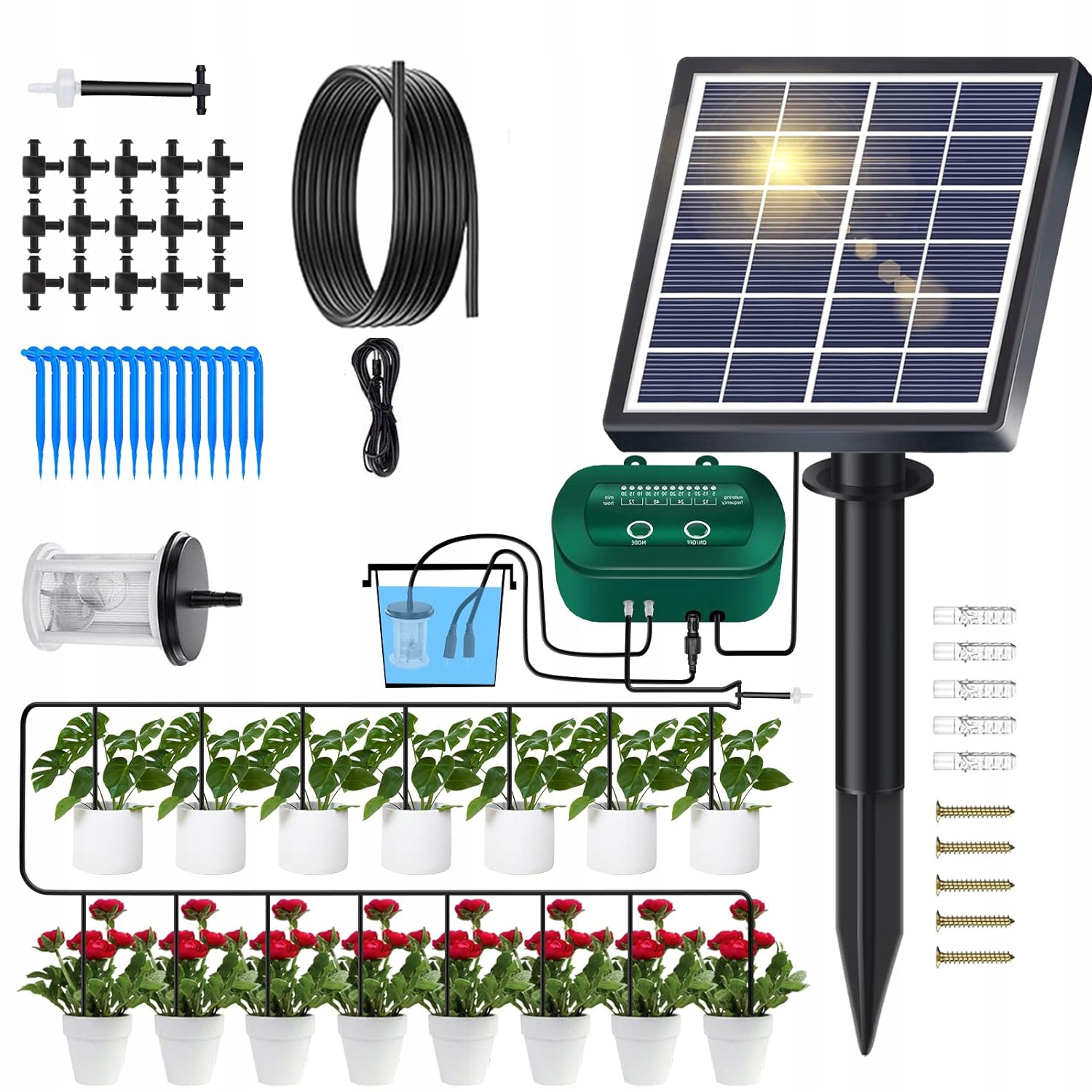 2200MAH System Nawadniania Solarny Zestaw Do Automatycznego Kropelkowego
