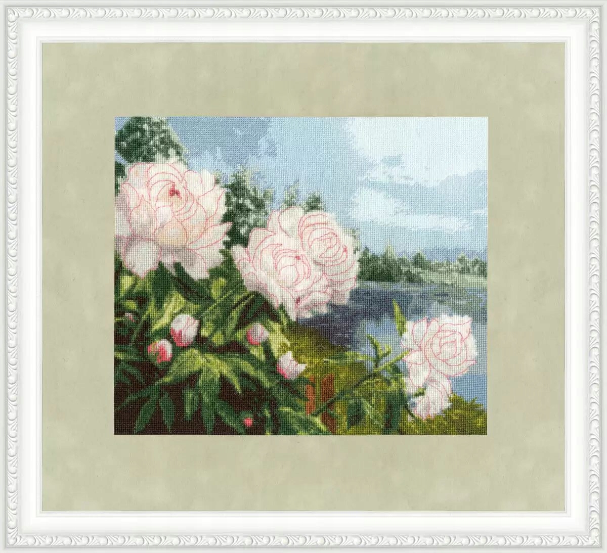 Křížková výšivka počítaná sada (kanva, mulina)