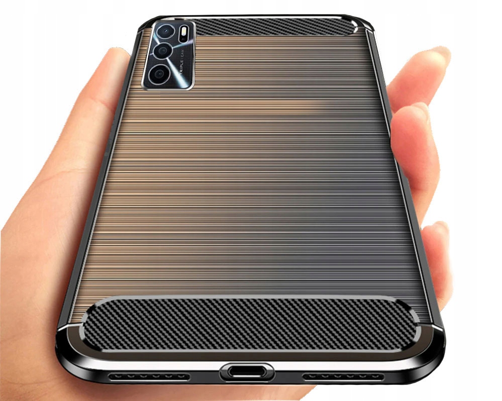 

Etui do Oppo A16 A54s Pancerne Karbon +Szkło