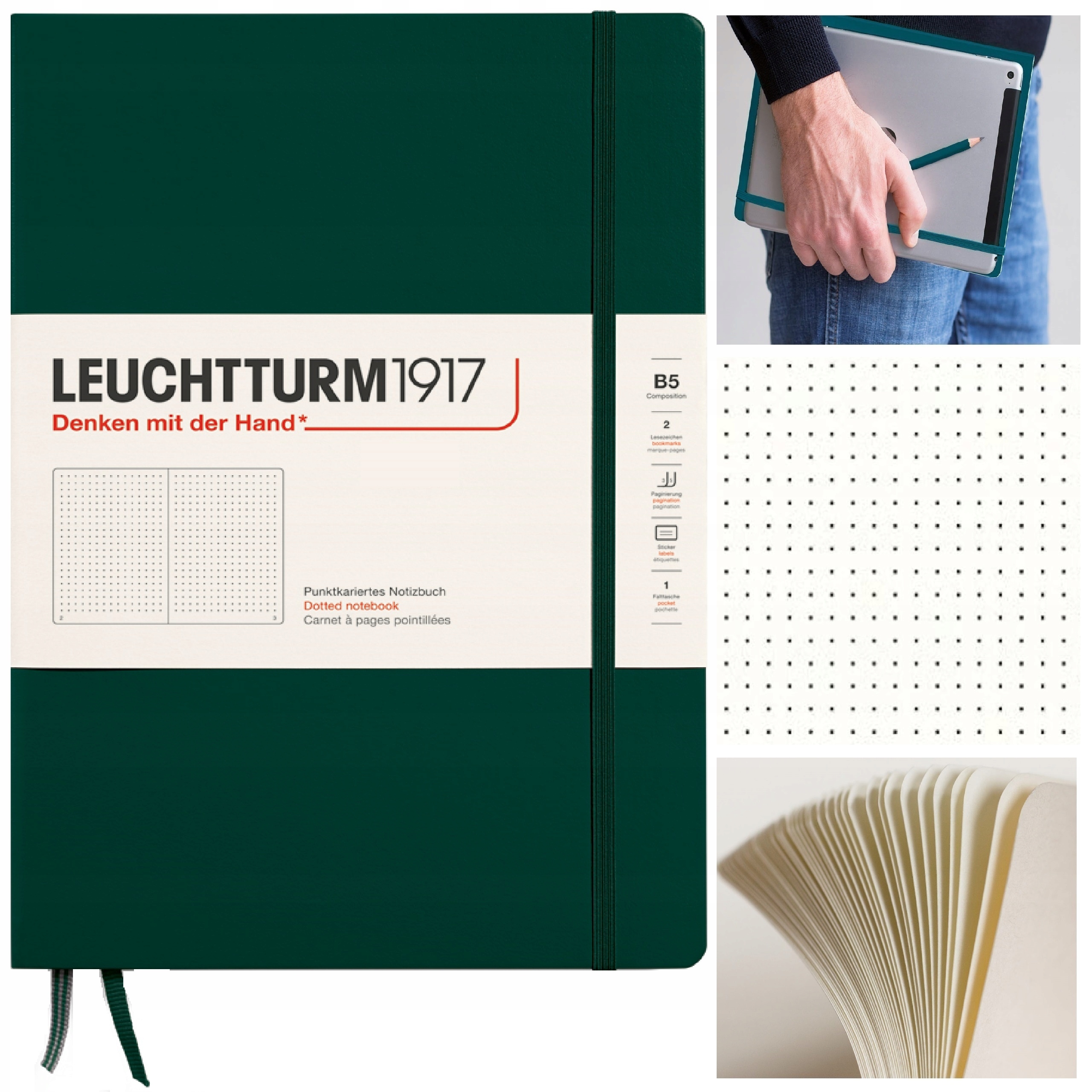 LEUCHTTURM1917 Notatnik Notes twarda oprawa B5 Kropka kropki bullet journal