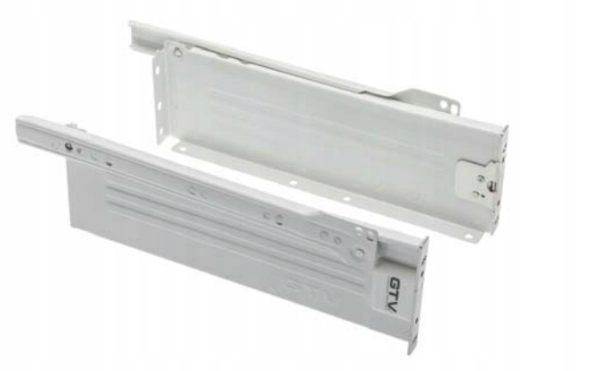 PROWADNICA ROLKOWA DO SZUFLAD METALBOX 150/550 GTV BIAŁA WYSOKA 25 KG