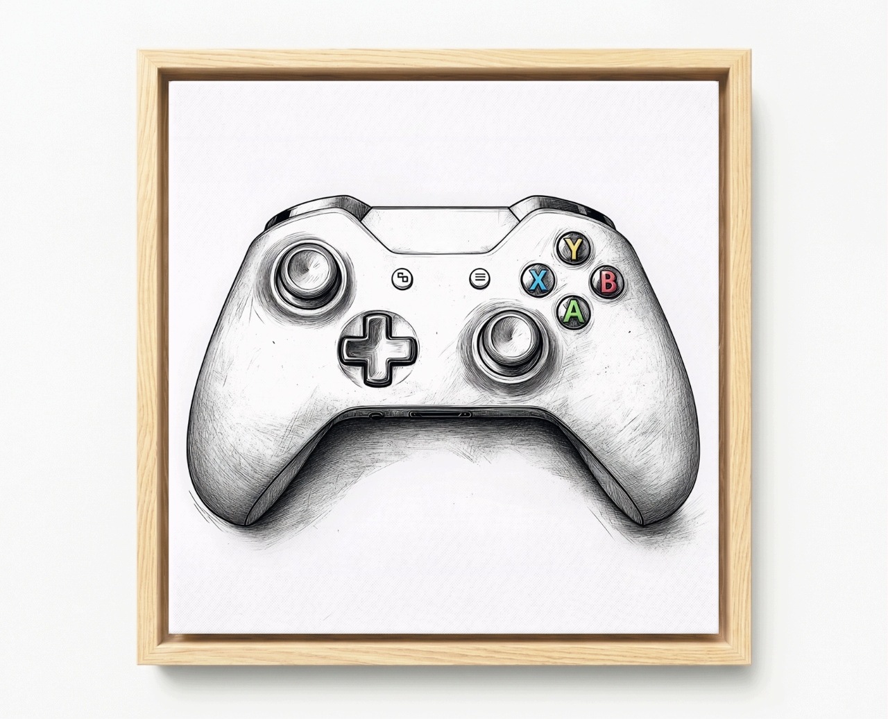 Obraz Rám American Box Grafika Skica Pad Kontroler Gaming Hráč 50x50