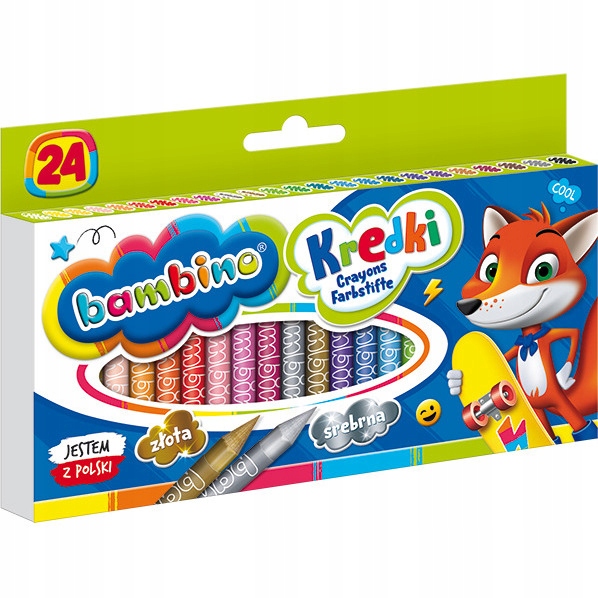 

Zestaw kredek 24 kredki z glinki Bambino