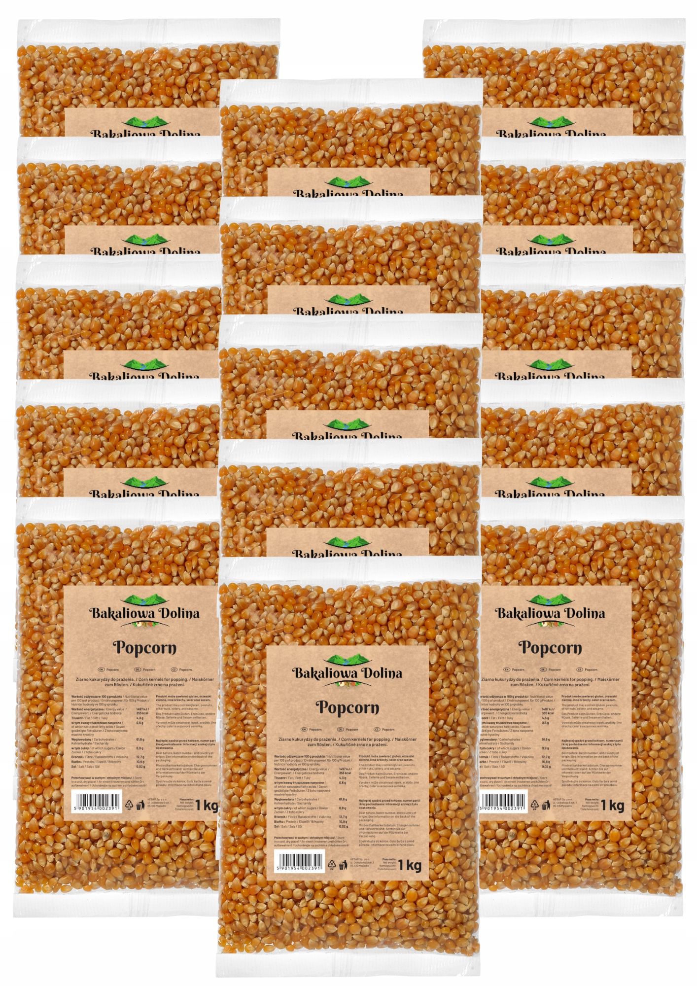 Levně Popcorn 15 Kg Zrno Kukuřice Pro Pražení Bez Soli Vysoká Kvalita Svačiny