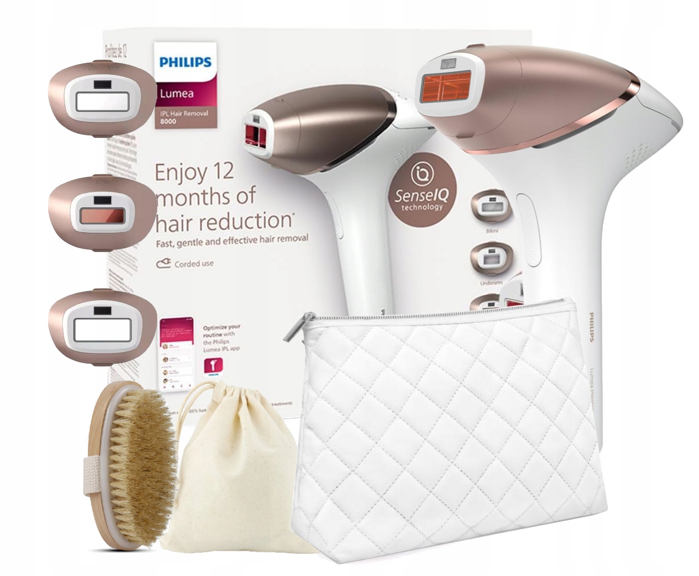 Bezdrátový Depilátor Philips Lumea Ipl 9000 Masážní Kartáč