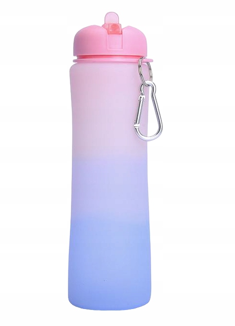 Butelka Sportowa Motywacyjna Bidon Na Wodę Składany Z Ustnikiem 600 ml Marka inna marka