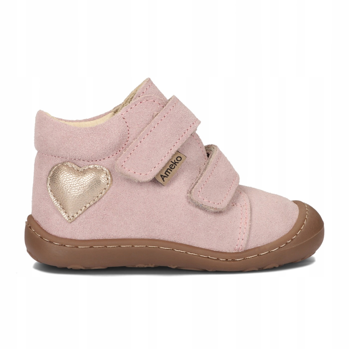 Ameko Barefoot Daisy Buty Skórzane Wiosenne Różowe Pudrowy Pyłek R 19