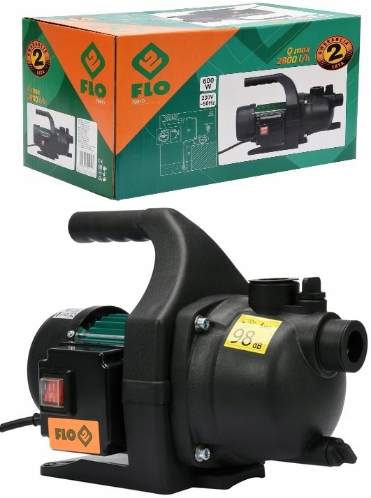 Hydroforová Záhradná Pumpa Na Čerpanie Čistej Vody 600 W Flo 79810