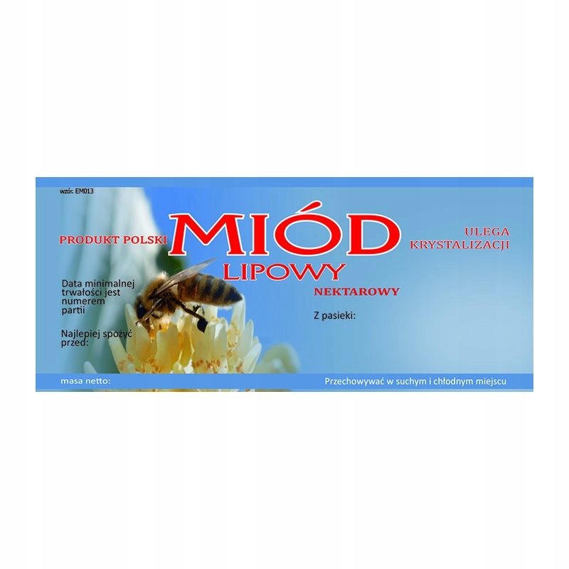 

Etykieta na miód Lipowy EM013 - małe