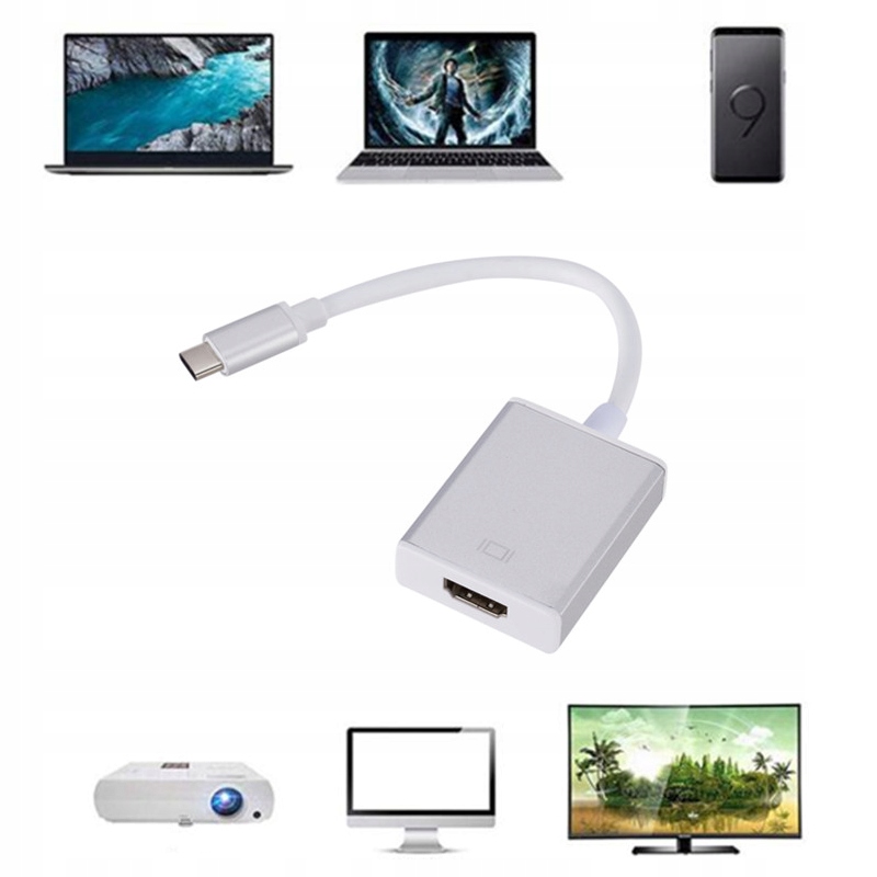 ADAPTER USB-C HDMI 4K KABEL KONWERTER MacBook Zastosowanie Video