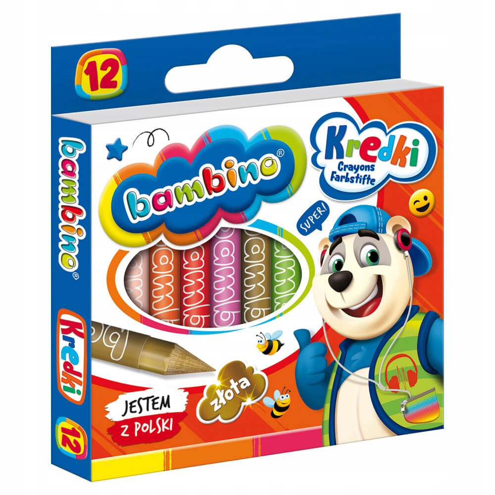 KREDKI ŚWIECOWE BAMBINO 12 SZT Marka Bambino