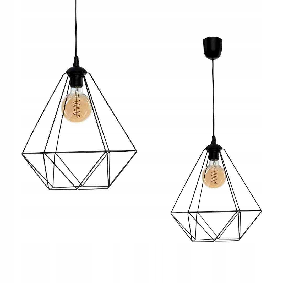 Závěsná lampa Basket Black 1xE27