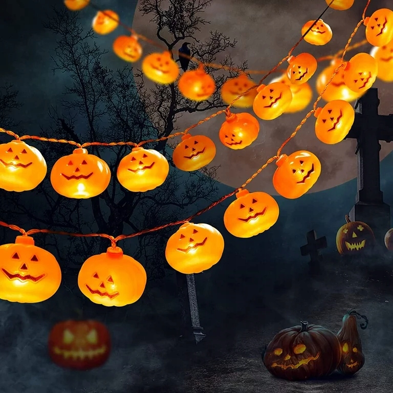 GIRLANDA LAMPKI DYNIE ŚWIECĄCE 3M 20LED WISZĄCE DEKORACJA UPIORNA HALLOWEEN Marka inna