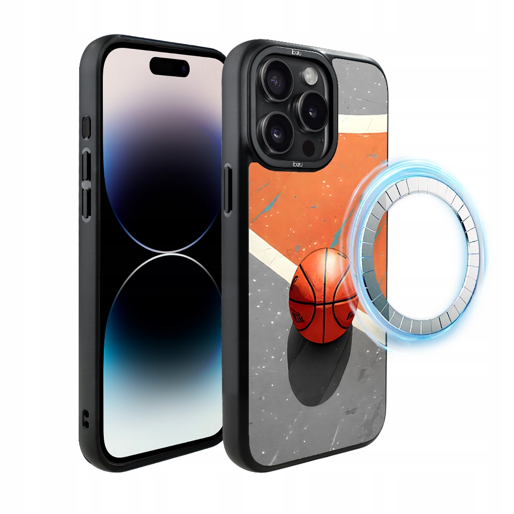 Pouzdro pro iPhone 14 Pro Max Ibizu DropGuard Matt s MagSafe, Basketbal