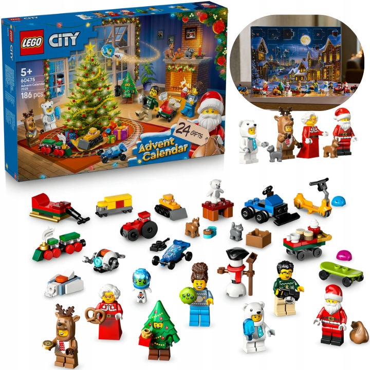 stavebnice Lego City 60475 Adventní Kalendář Na Rok 2025 Sada Minifigurek
