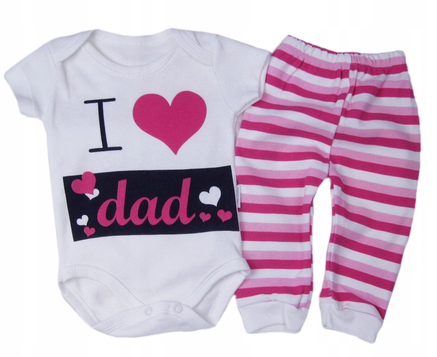 Bawełniany KOMPLET Body +Spodnie I LOVE DAD * 62