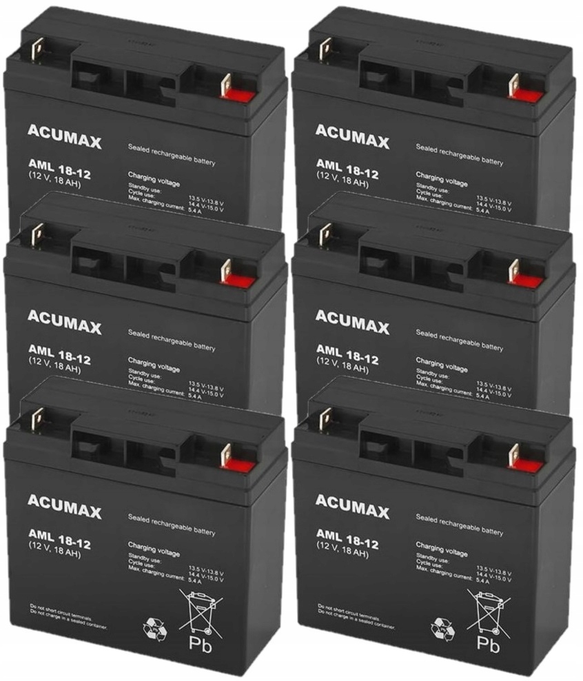 TBC70 BATERIE ZESTAW AKUMULATORÓW DO UPS APC EATON POWERWALKER 6x AML 18-12