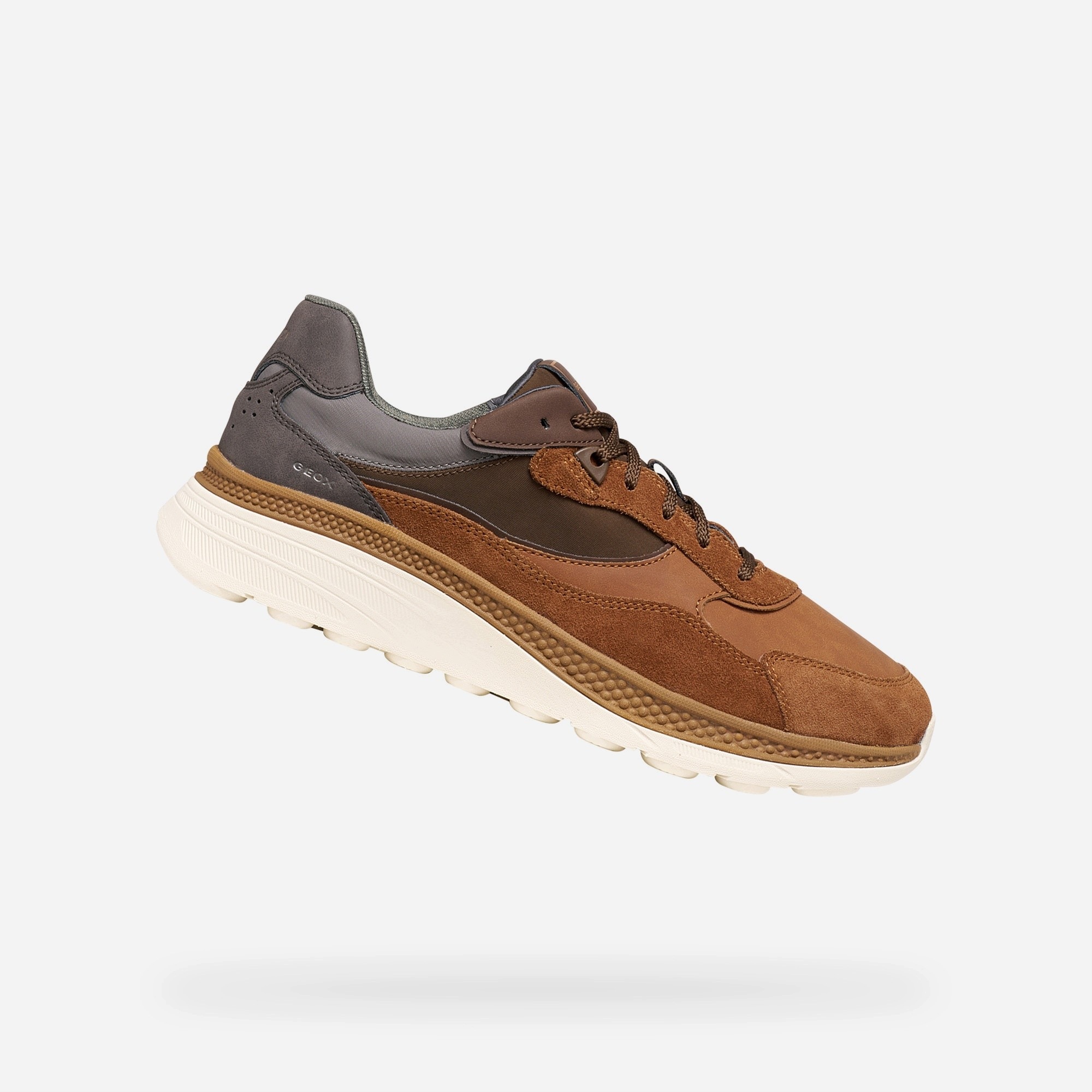 Geox Hnědé pánské tenisky Geox Spherica Actif X1