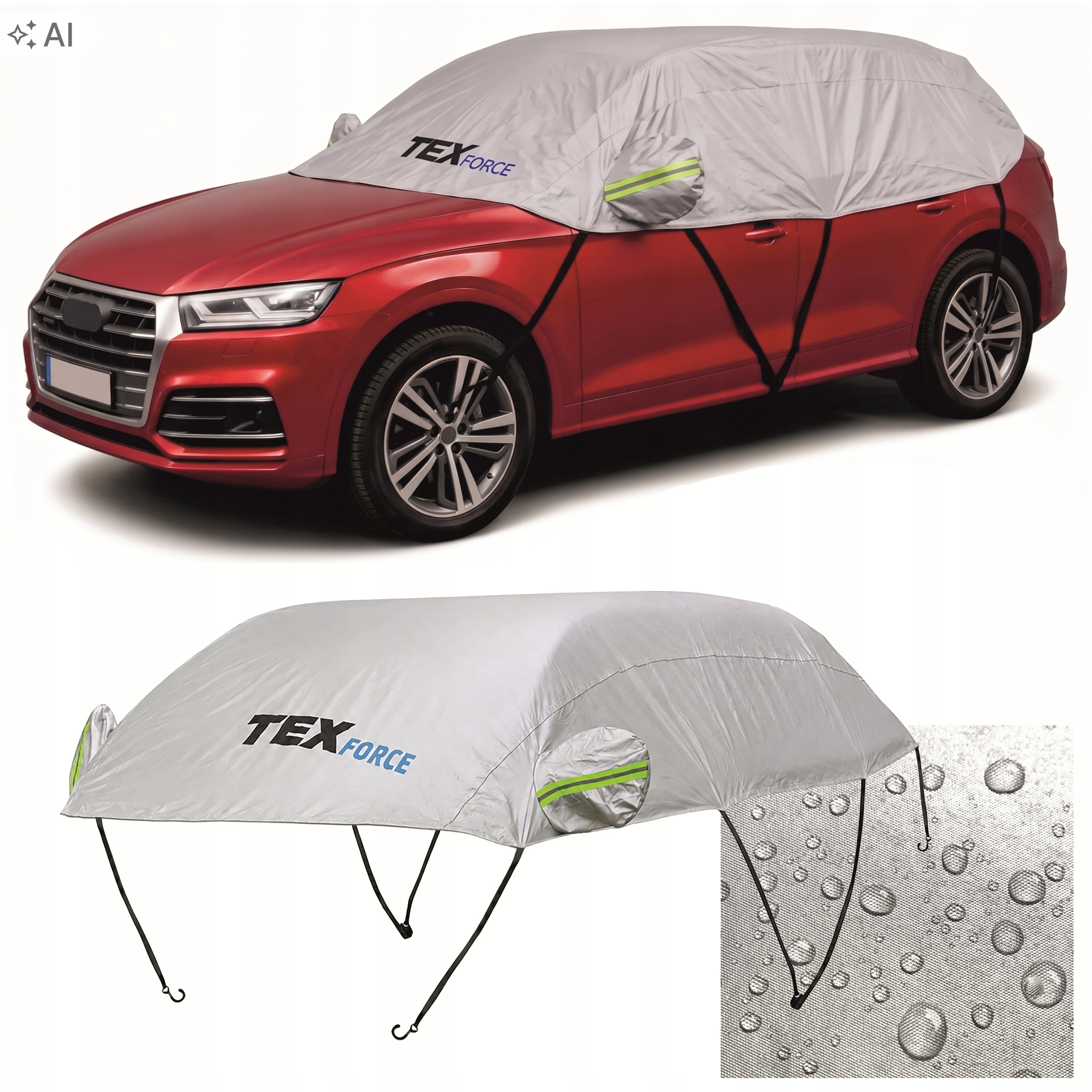 Pokrowiec na auto Pół pokrowiec na Suv Kombi na wszystkie szyby 335x145 cm